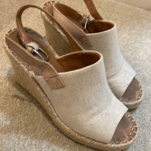 Toms wedges, worn but excellent condition